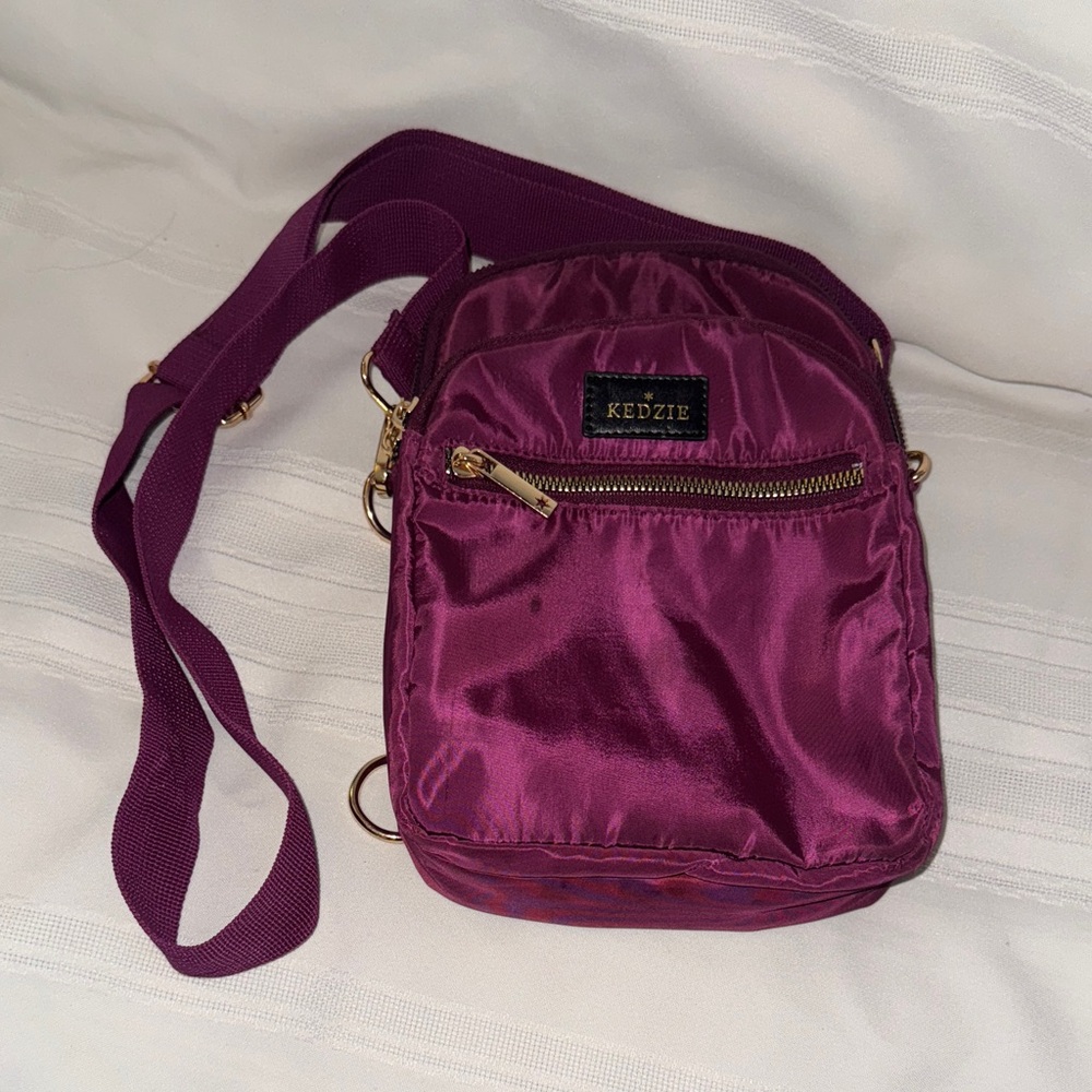 Kedzie Magenta Fuschia Roundtrip Crossbody Sling Bag